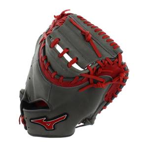 Mizuno MVP Prime SE Catchers Mitt: GXC50PSE4- Smoke/Red: Image #309152