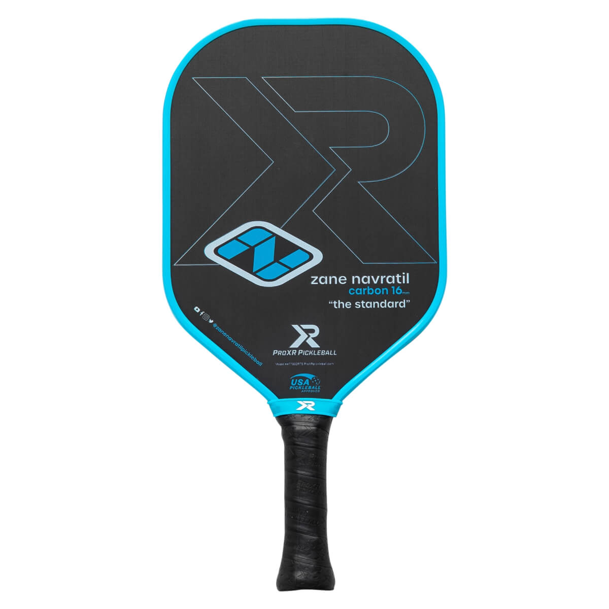 ProXR Zane Navratil "The Standard" 16mm Carbon Fiber Pickleball Paddle: Image #434266