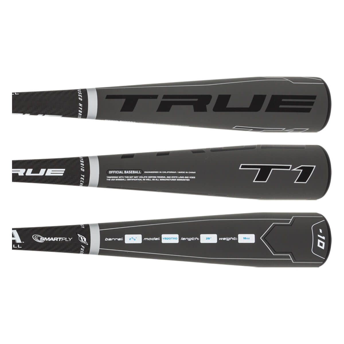 TRUE T1 -10 USA Baseball Bat (YB-T1-20-10) | JustBats.com