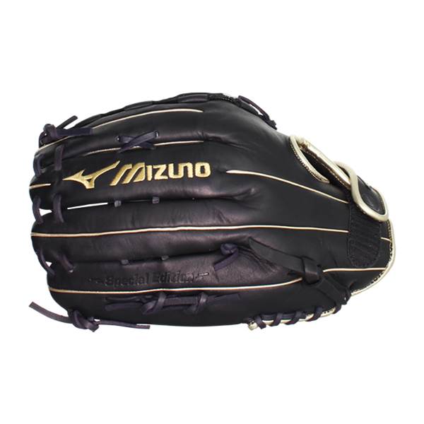 Mizuno MVP Prime SE 14'' Slow Pitch Softball Glove: GMVP1400PSES8  Black/Gold: Image #380316