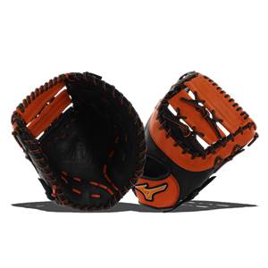 Mizuno MVP Prime SE First Base Mitt: GXF50PSE4- Black/Orange: Image #309234