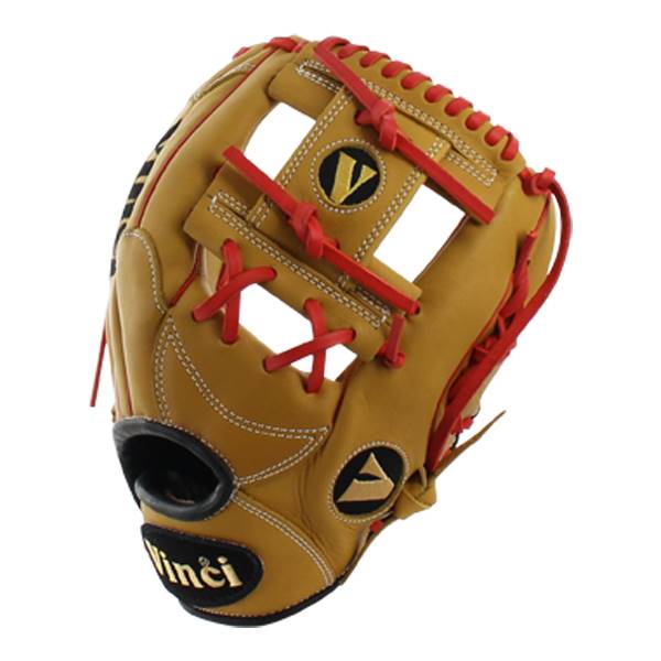Vinci JBG EXCLUSIVE Baseball Glove Tan/Red with FREE GIFT: JV21: Image #309733