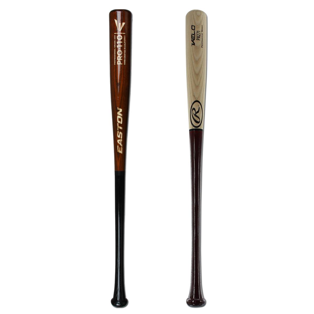 Bat Pack Easton Pro Grade Ash and Rawlings VELO Ash Wood Baseball Bats