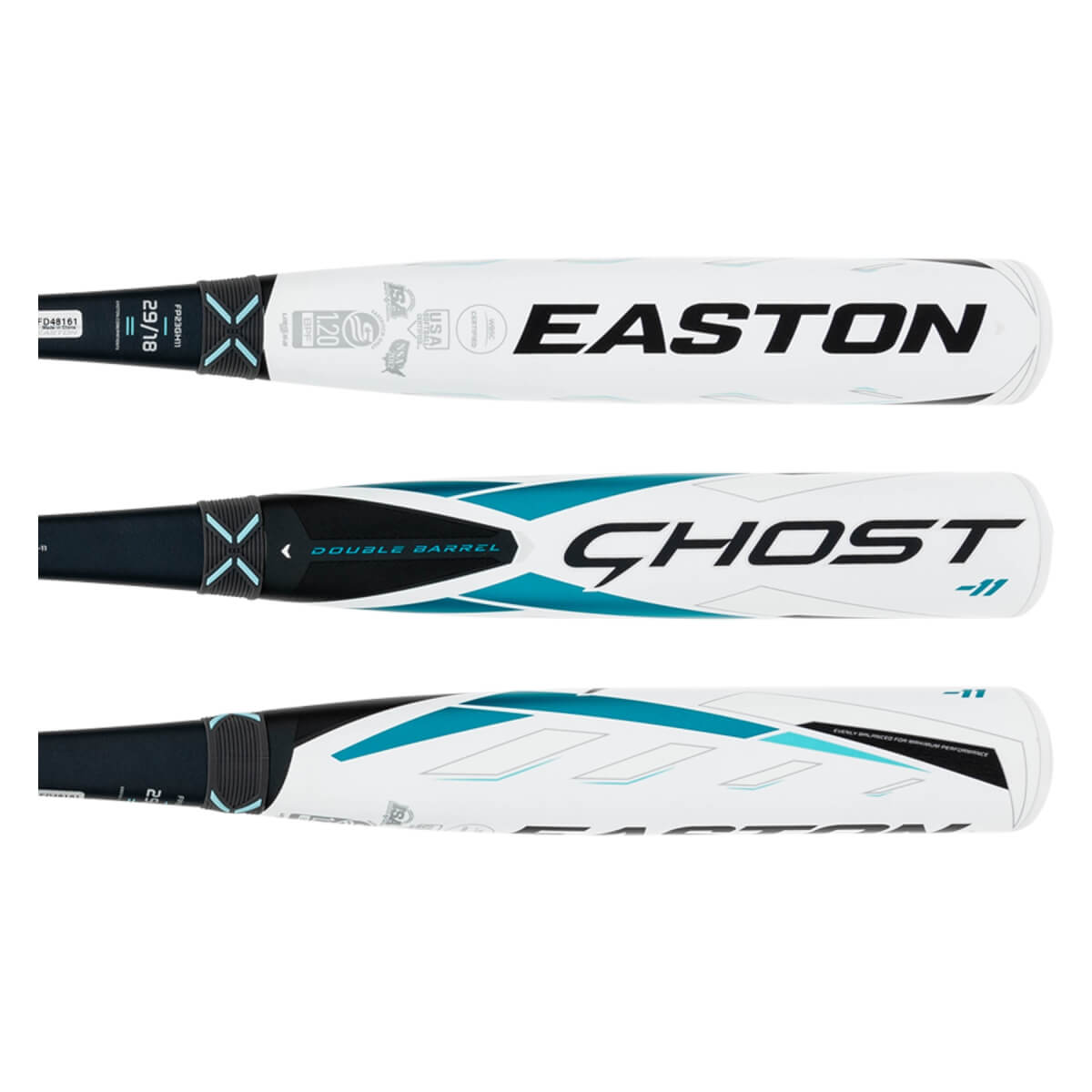 Batte De Softball Easton Ghost Double Barrel -10 Fastpitch 32" / 22 Oz - Blanche - Neuf