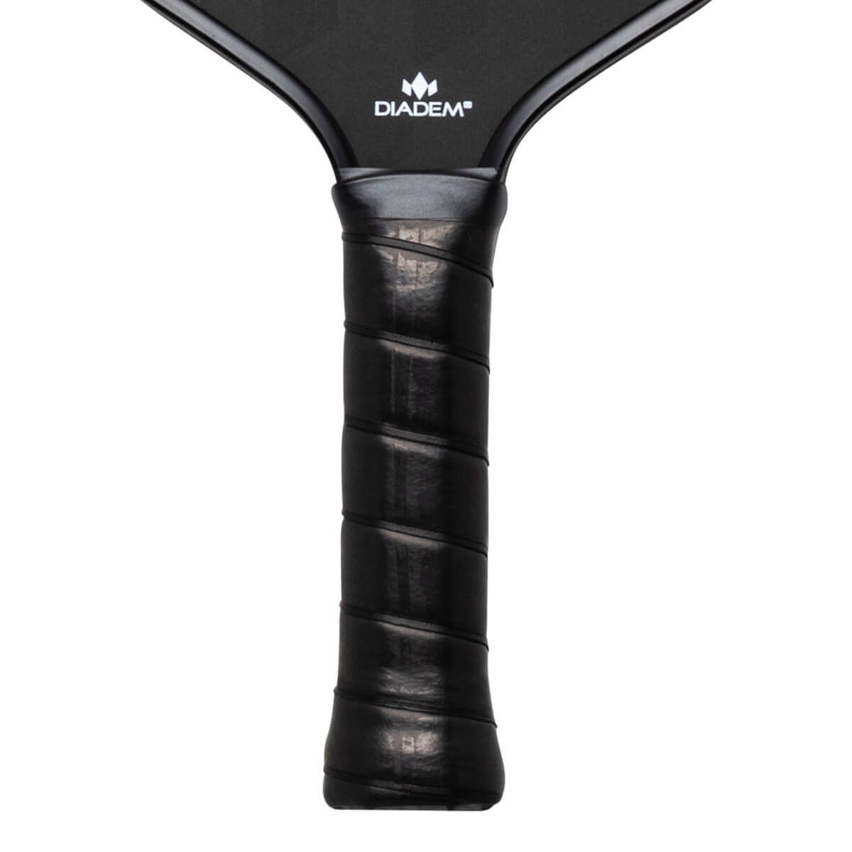 Close-up of the handle showing the black grip and the DIADEM logo.