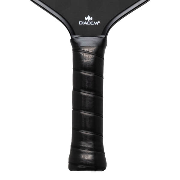 Close-up of the handle showing the black grip and the DIADEM logo.