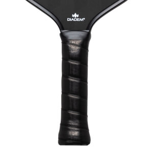 Close-up of the handle showing the black grip and the DIADEM logo.
