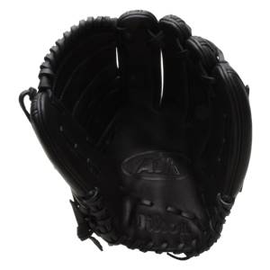 Inside view of a black baseball glove with A1K and Wilson branding.