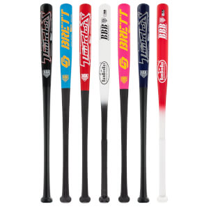 A selection of popular bats available in our Wood Slow Pitch 2-Pack Gold