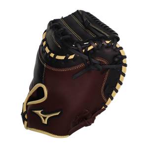 Mizuno MVP Prime 34'' Baseball Catcher's Mitt: GXC50PB3BC Black/Cherry: Image #379638