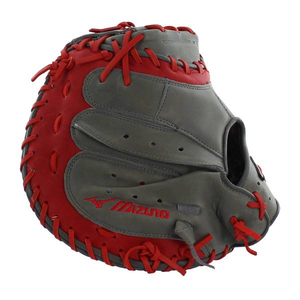 Mizuno MVP Prime SE Catchers Mitt: GXC50PSE4- Smoke/Red: Image #309154
