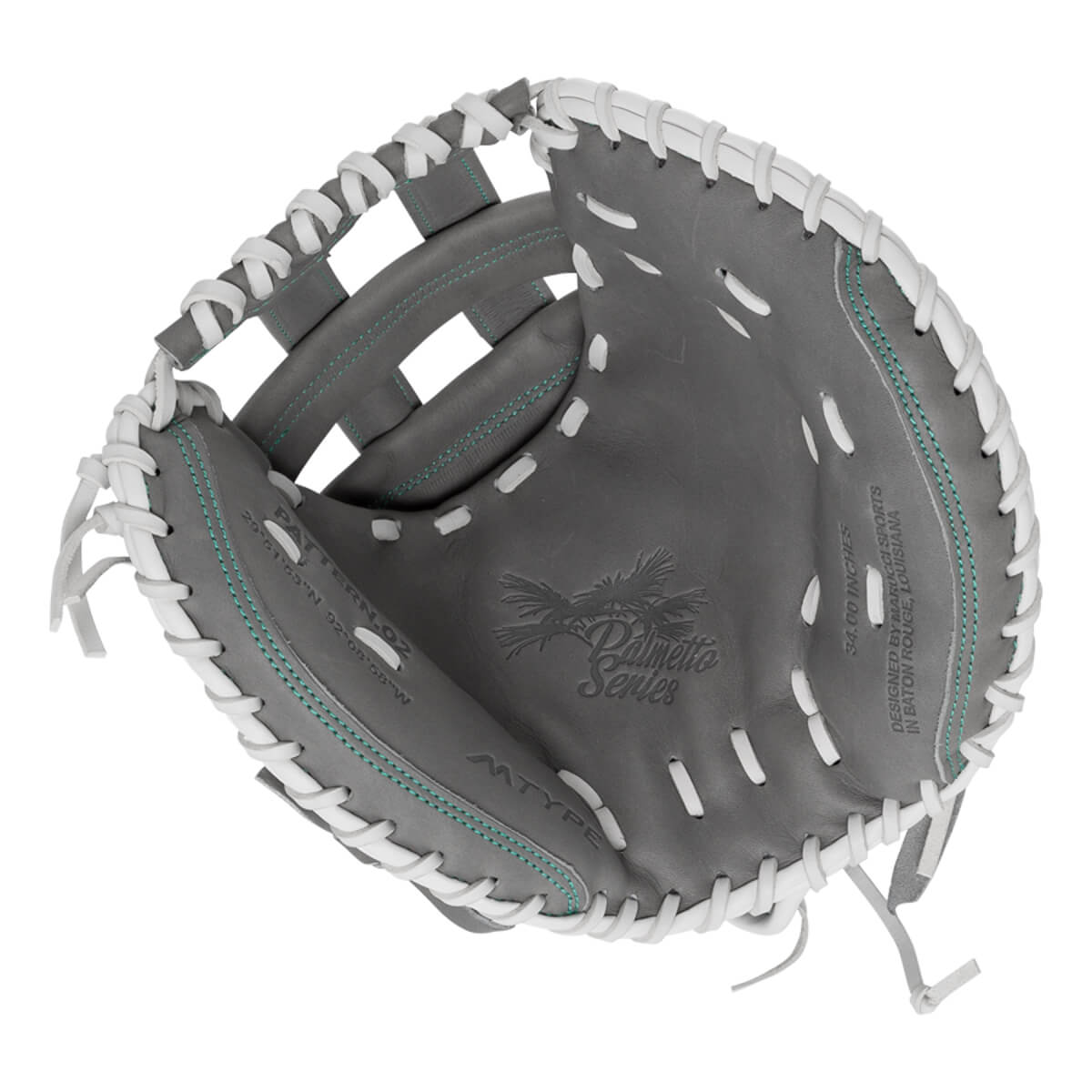 Marucci Palmetto 34" Fastpitch Softball Catcher's Mitt: MFG3PL240C2FP-GY: Image #446424