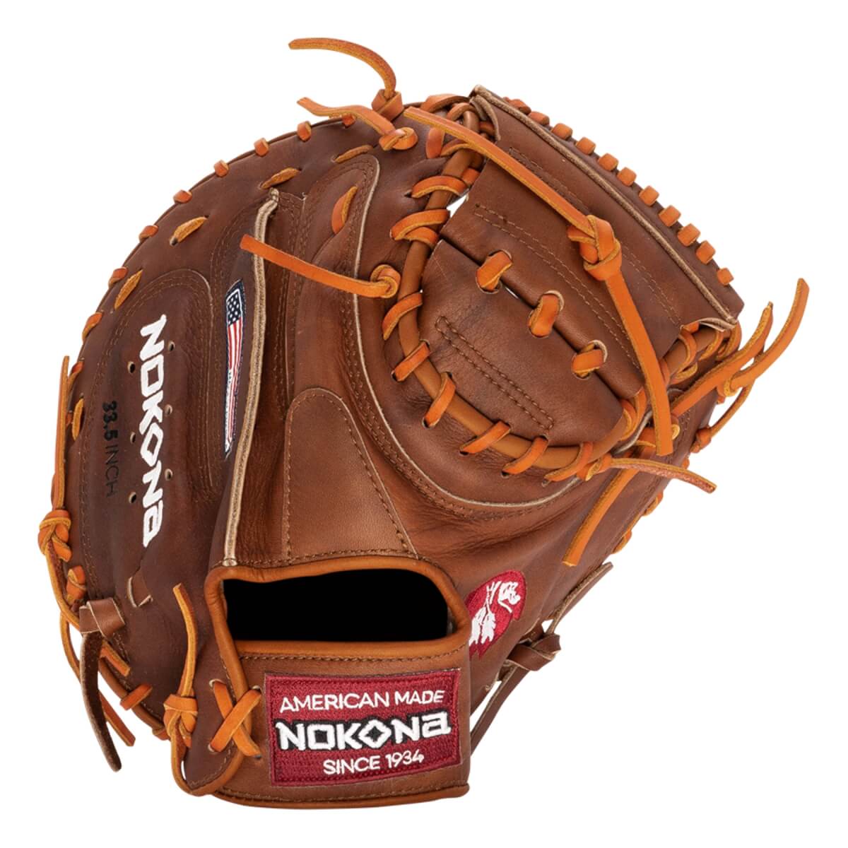 Nokona Walnut 33.5" Baseball Catcher's Mitt: W-3350C: Image #430320