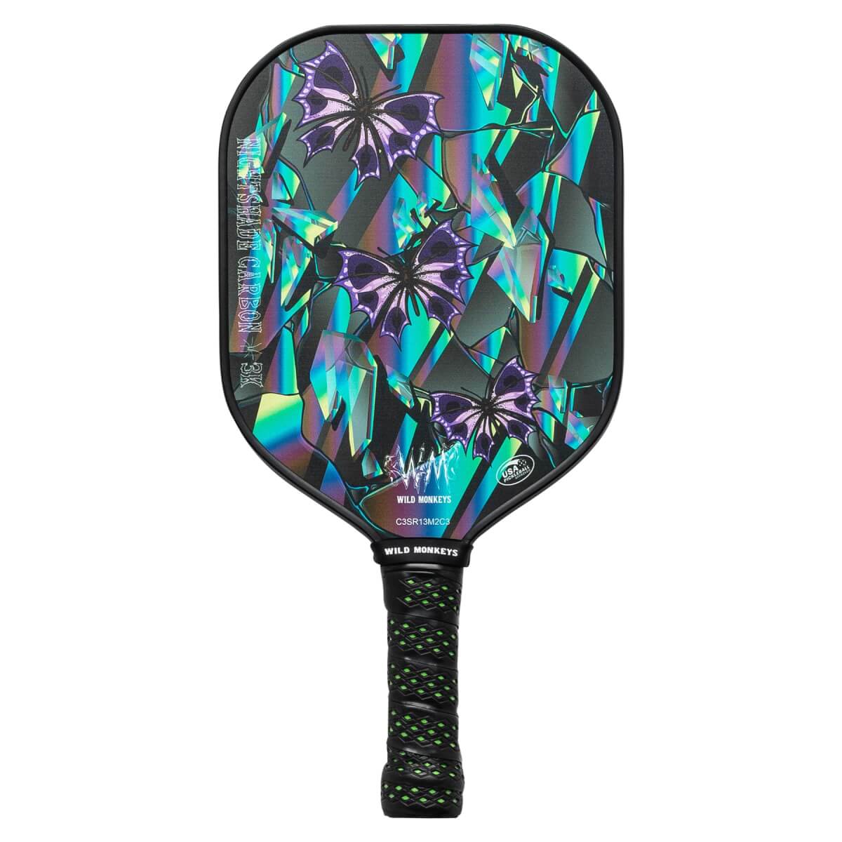 Wild Monkeys Nightshade 3K Carbon Fiber Pickleball Paddle: Image #432080