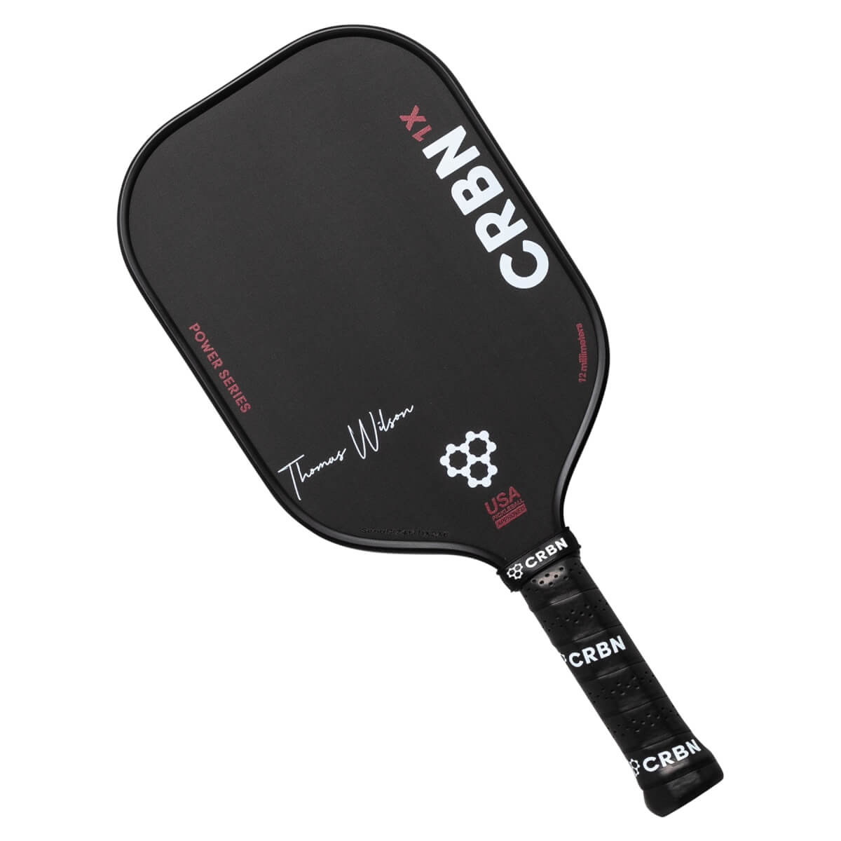CRBN¹ X 12MM Thomas Wilson Signature Power Carbon Fiber Pickleball Paddle: Image #444887