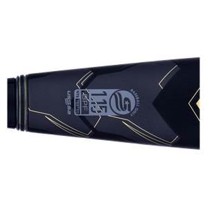 Close-up of a black baseball bat with USSSA and 1.15 BPF markings.