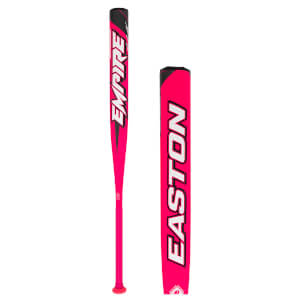 Front view of a pink Easton softball bat with "EMPIRE" and "EASTON" logos.