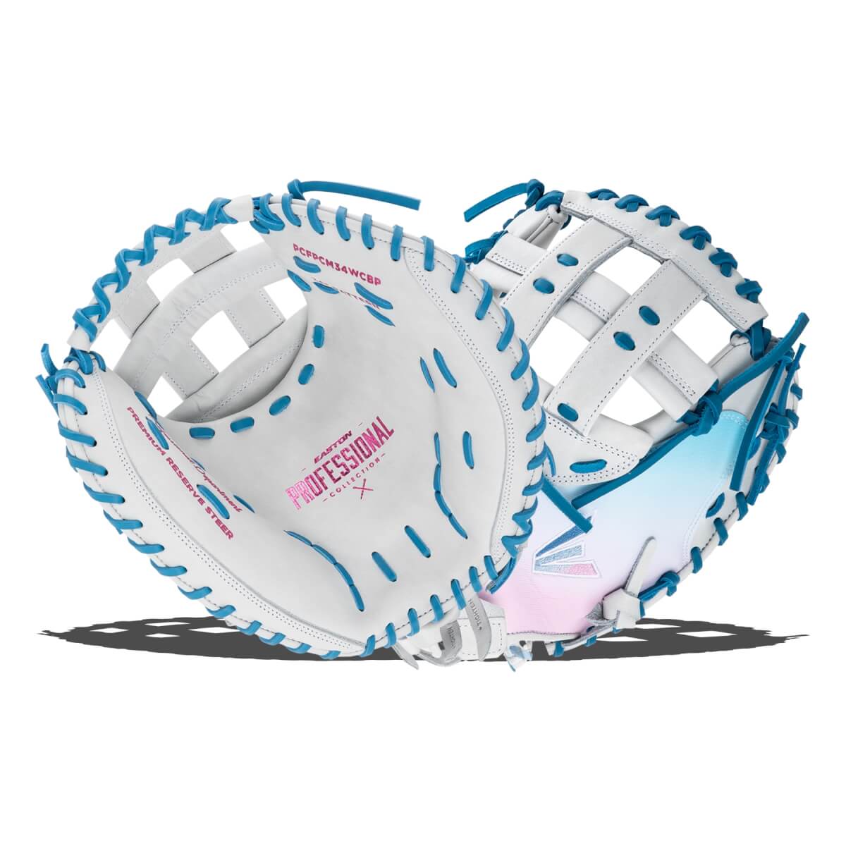 Easton Professional Collection ColorSplash 2.0 34" Fastpitch Softball Catcher's Mitt: PCFP34WCBP: Image #456355