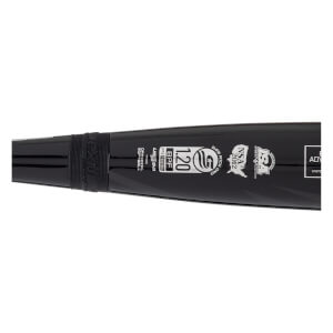 Close-up of a black baseball bat showing "USSSA", "1.20 BPF", and "NSA 2012" logos.