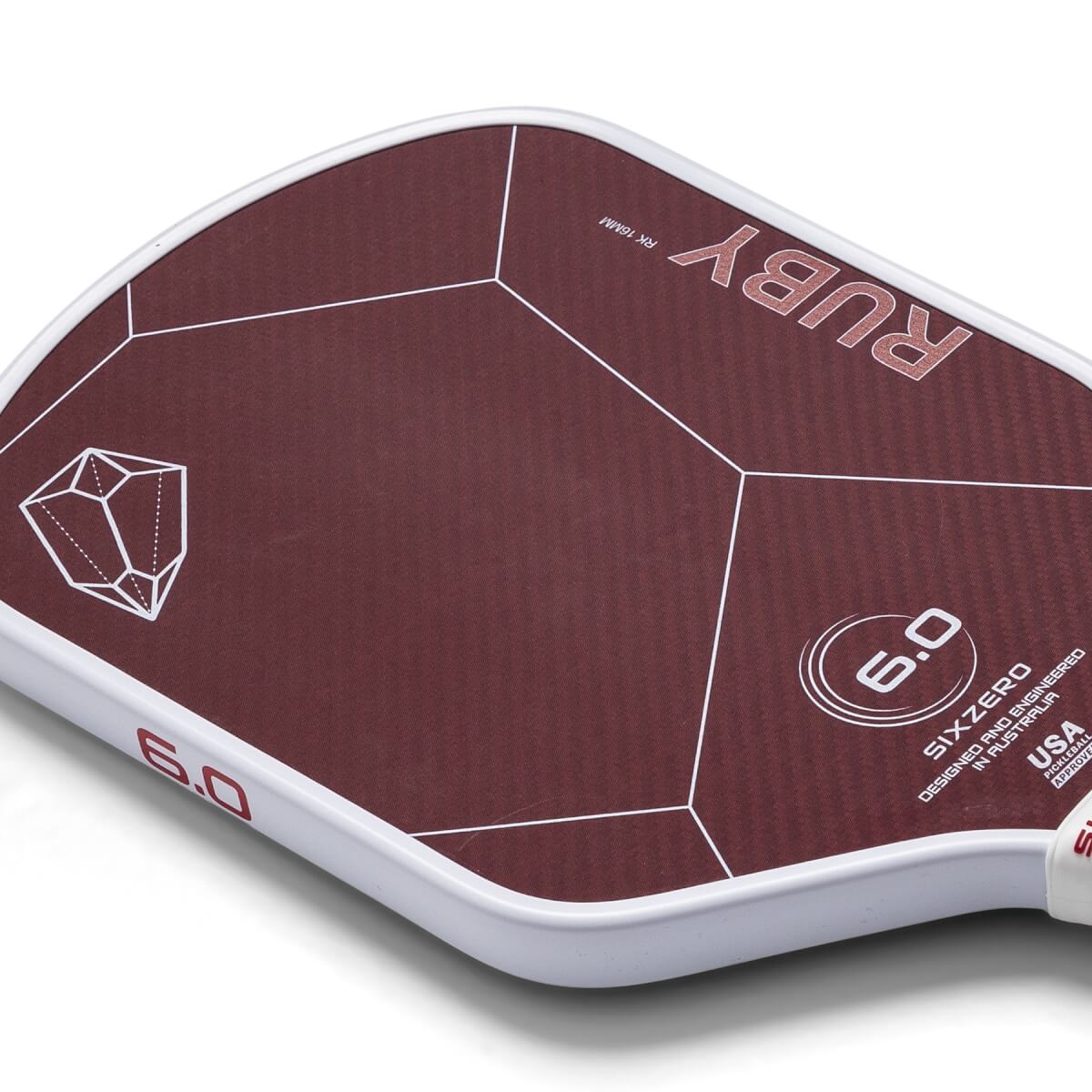 Six Zero Ruby 16mm Aramid Fiber Pickleball Paddle: Image #440555