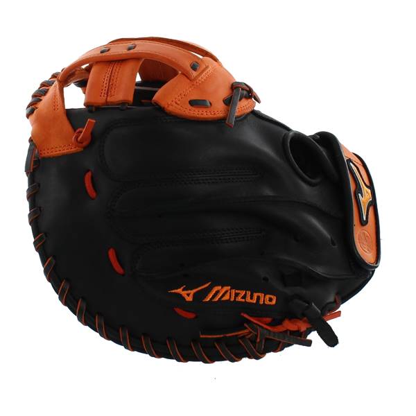 Mizuno MVP Prime SE Fastpitch Catchers Mitt: GXS50PSEF4- Black/Orange: Image #309560