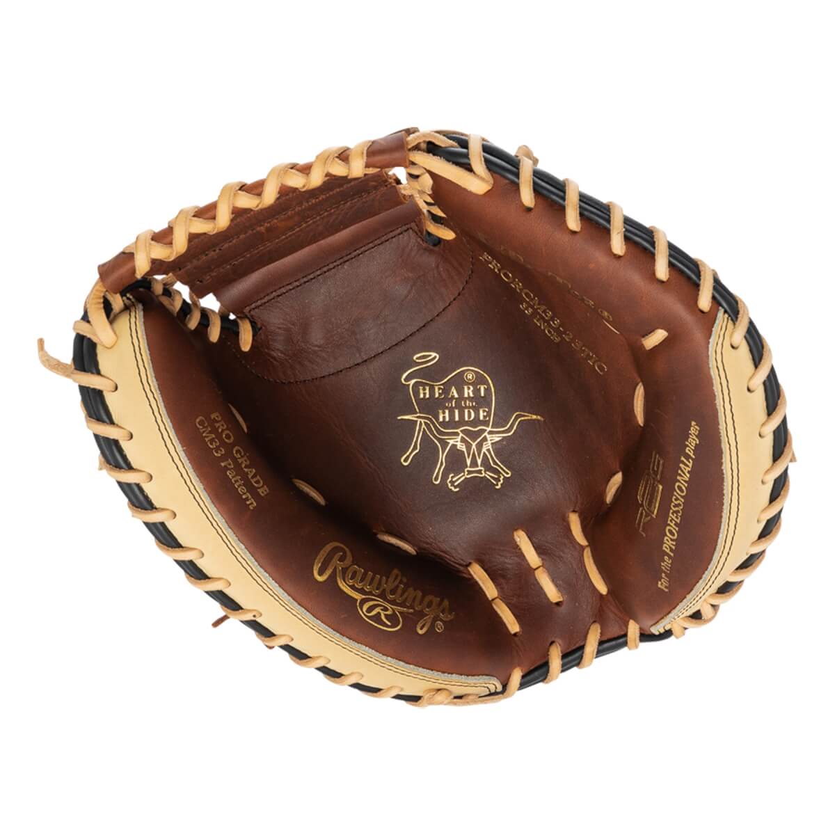 Rawlings Heart of the Hide R2G 33" Baseball Catcher's Mitt: PRORCM33-23TIC: Image #423388
