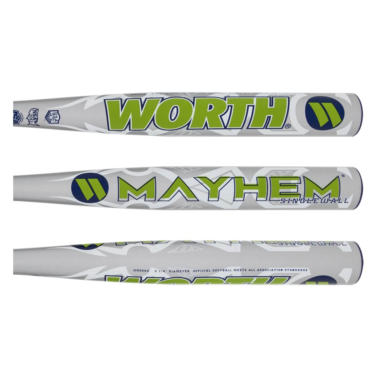 Worth Mayhem Alloy Dual Stamp Slow Pitch Softball Bat (WM20AA