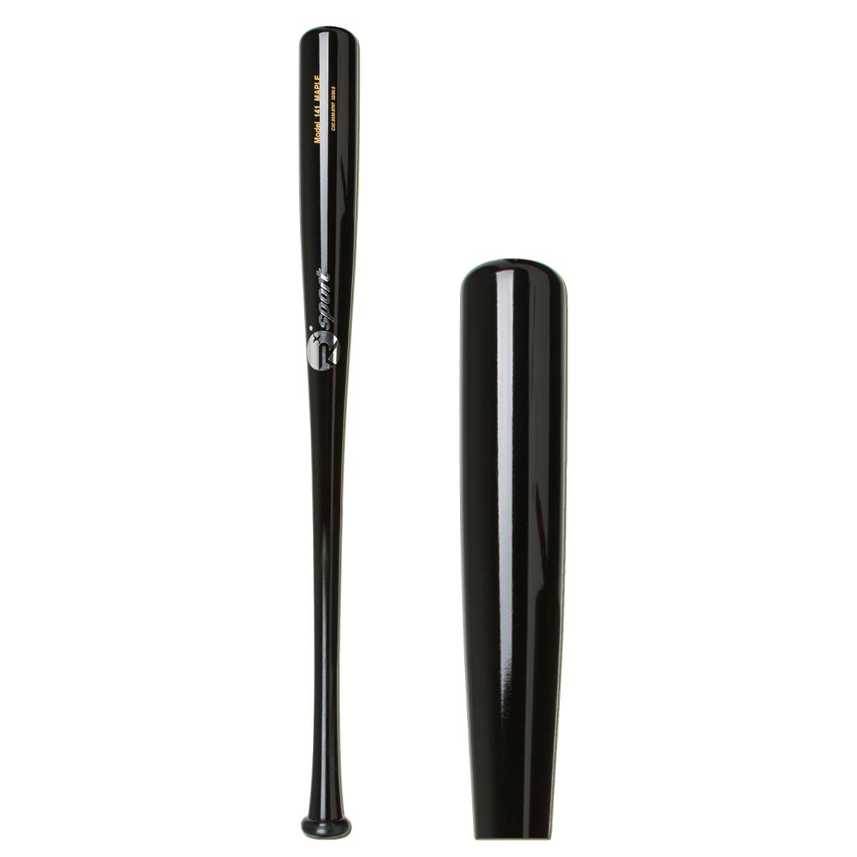 Rx Sport Maple Wood Baseball Bat: T141 Adult Black