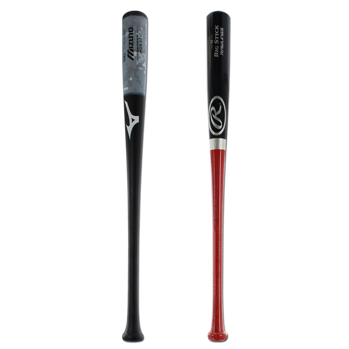 Wood Bat Pack Mizuno Custom Classic and RawlingsBig Stick Adirondack