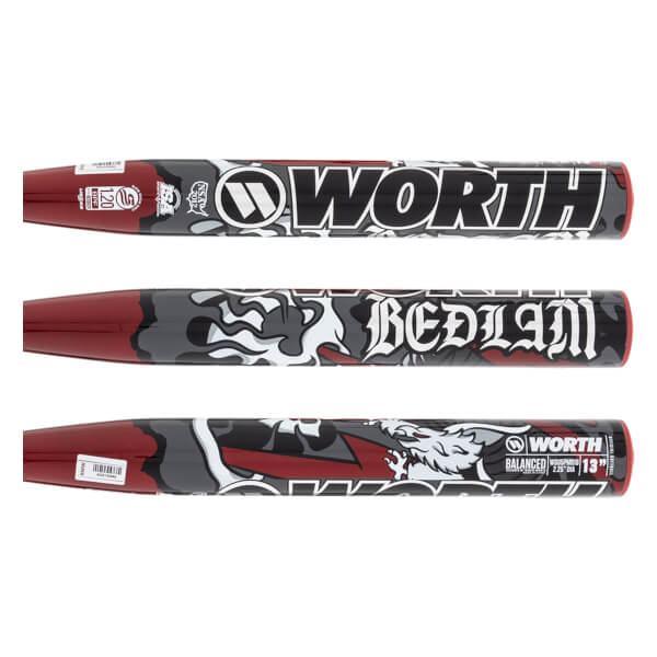 2025 Worth Bedlam 13" Balanced USSSA Slow Pitch Softball Bat: WSU5PMB1B: Image #454159