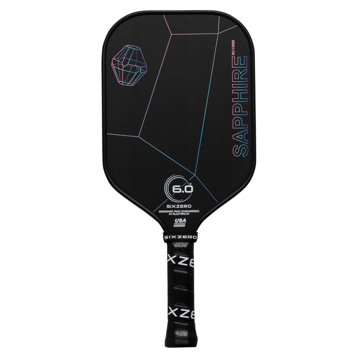 Six Zero Sapphire Gen2 Carbon Fiber Pickleball Paddle: Image #449419