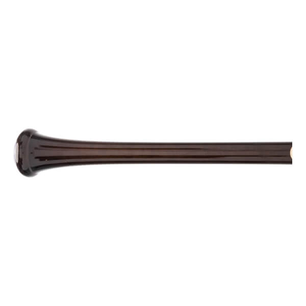 Side view of a brown Marucci AP5 Pro Maple Wood Baseball Bat with a flared knob and grooved barrel.