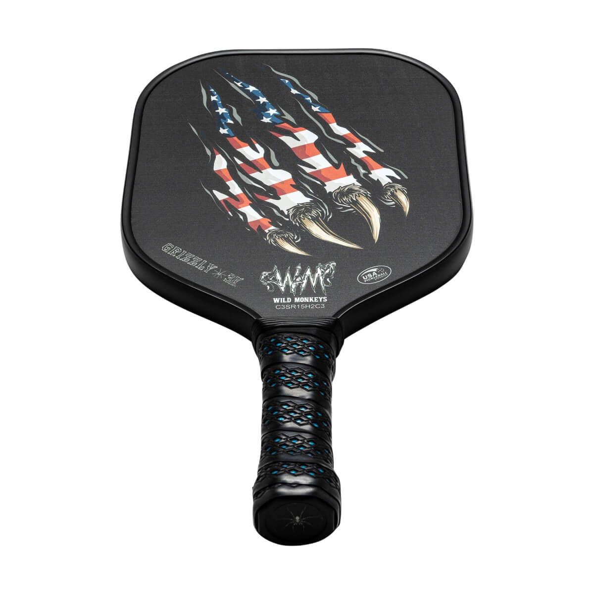 Wild Monkeys Grizzly 3K Carbon Fiber Pickleball Paddle: Image #432938