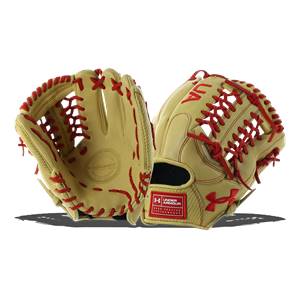 Under Armour Genuine Pro 11.75" Baseball Glove: UAFGGP-1175MT Cream | Red: Image #317504
