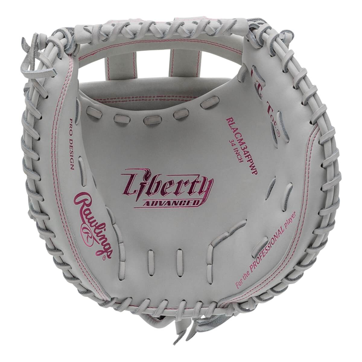 Rawlings Liberty Advanced Color Series 4.0 34" Fastpitch Softball Catcher's Mitt: RLACM34FPWP: Image #450957