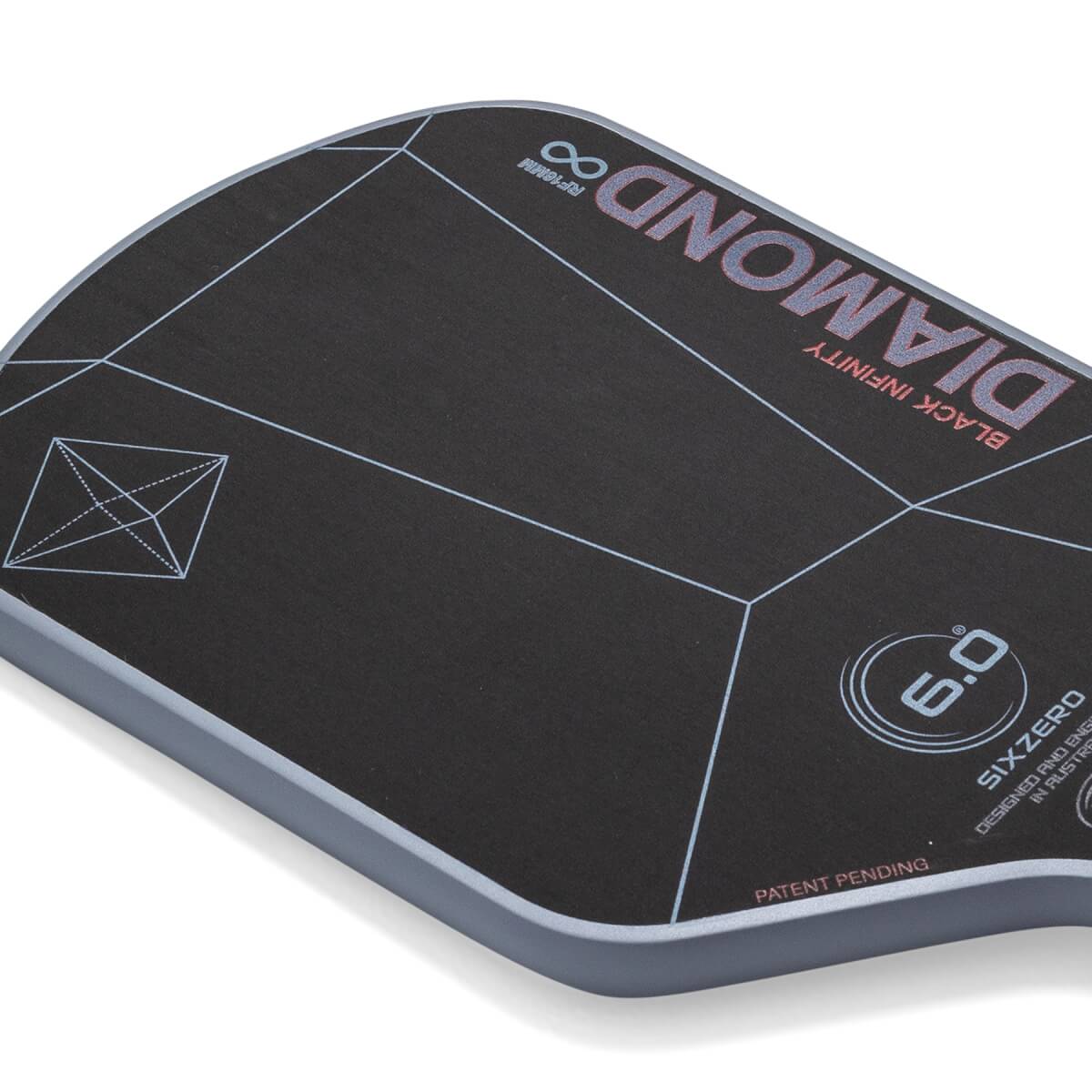 Six Zero Infinity Edgless Black Diamond Power Composite Pickleball Paddle: Image #442374