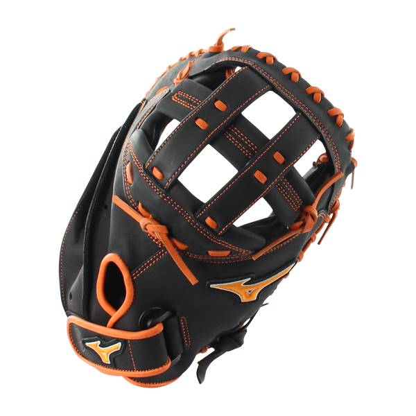 Mizuno MVP Prime SE 34" Fastpitch Softball Catcher's Mitt: GXS50PSE6 Black / Orange: Image #315478