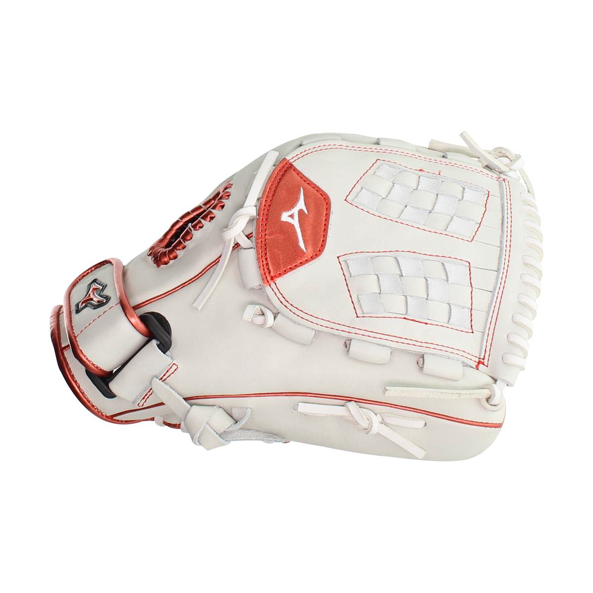 Mizuno MVP Prime SE 12" Fastpitch Softball Glove: GMVP1200PSEF8 White/Red: Image #389101