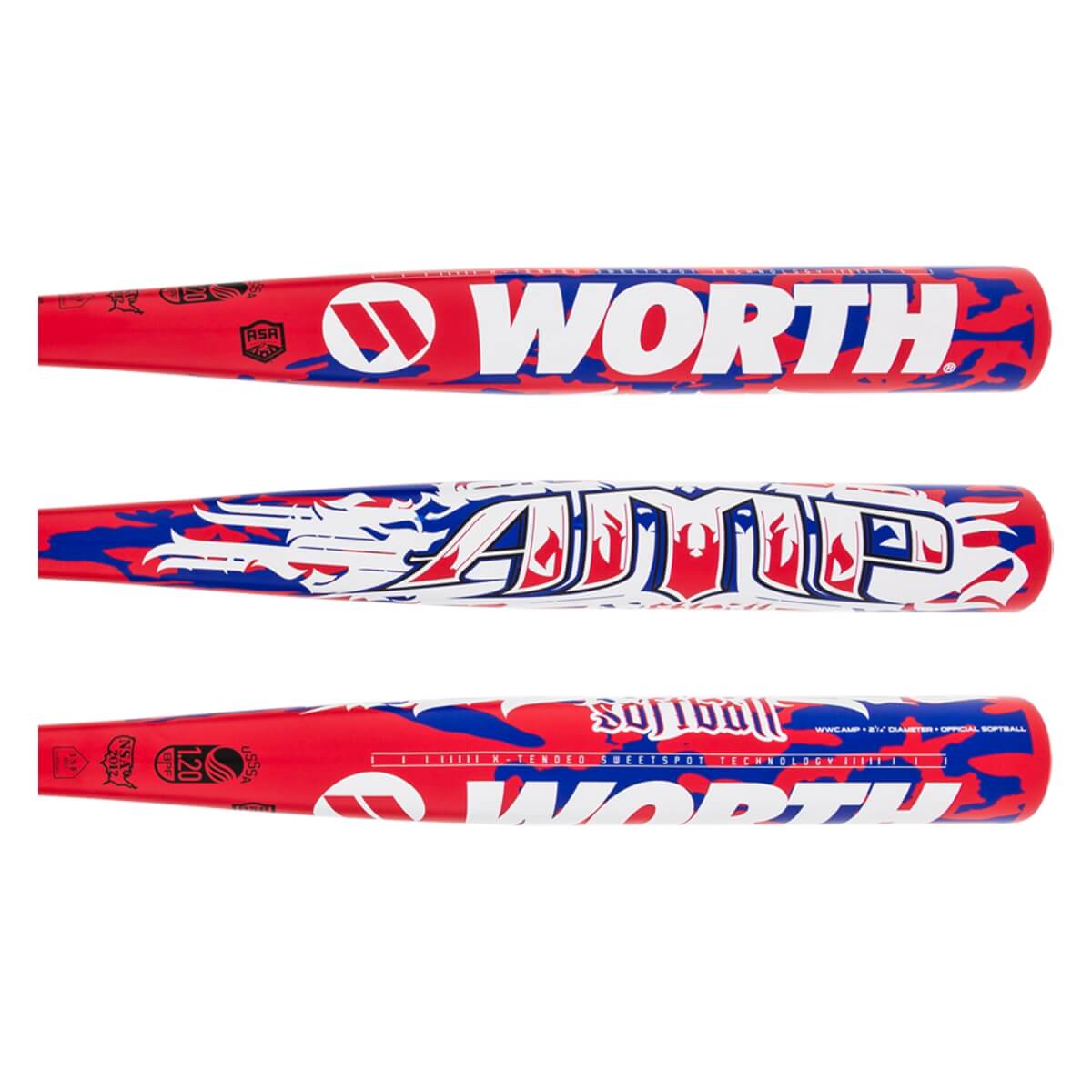 Worth AMP Alloy Dual Stamp Slow Pitch Softball Bat (WWCAMP)