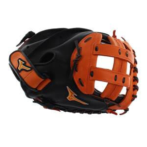 Mizuno MVP Prime SE Fastpitch Catchers Mitt: GXS50PSEF4- Black/Orange: Image #309559
