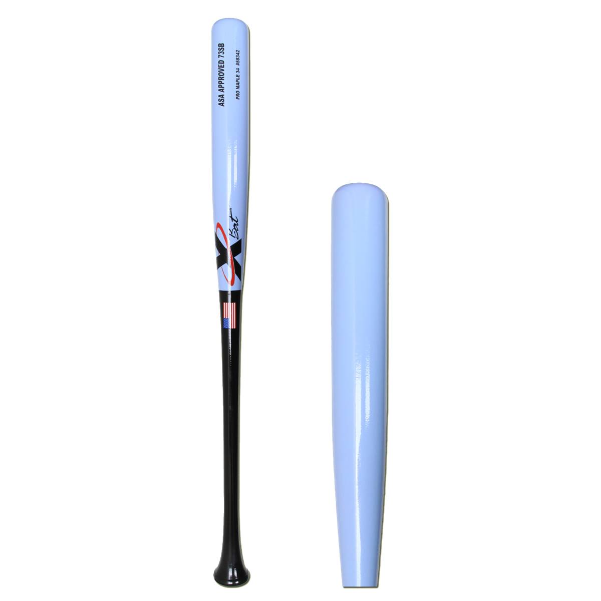 Xbat Maple Wood Softball Bat SB73 Carolina Blue/Black *Demo