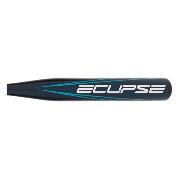 Side view of a dark blue fastpitch softball bat with ECLIPSE in white and blue stylized lettering.