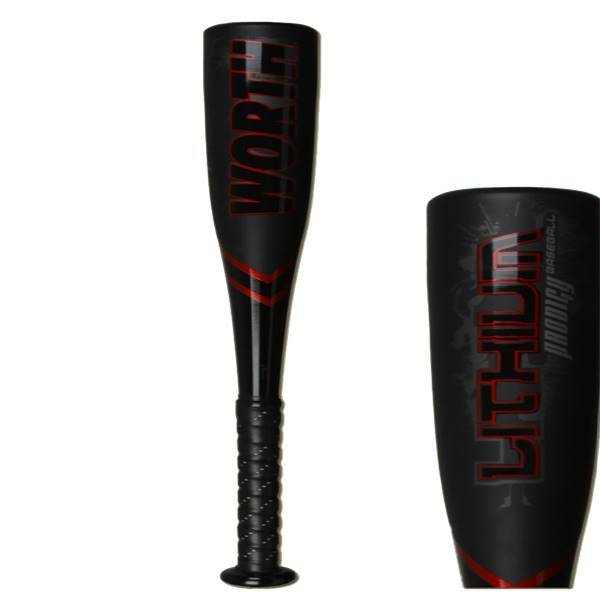 Batte De Baseball Worth Lithium Prodigy - Jeune 25 Pouces - 15 Oz - Manche -10 Gros Barrel - Violet