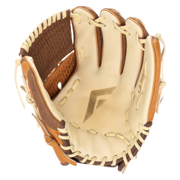 Top-down view of a baseball glove with a gold "F" logo and "ULTRA" text.