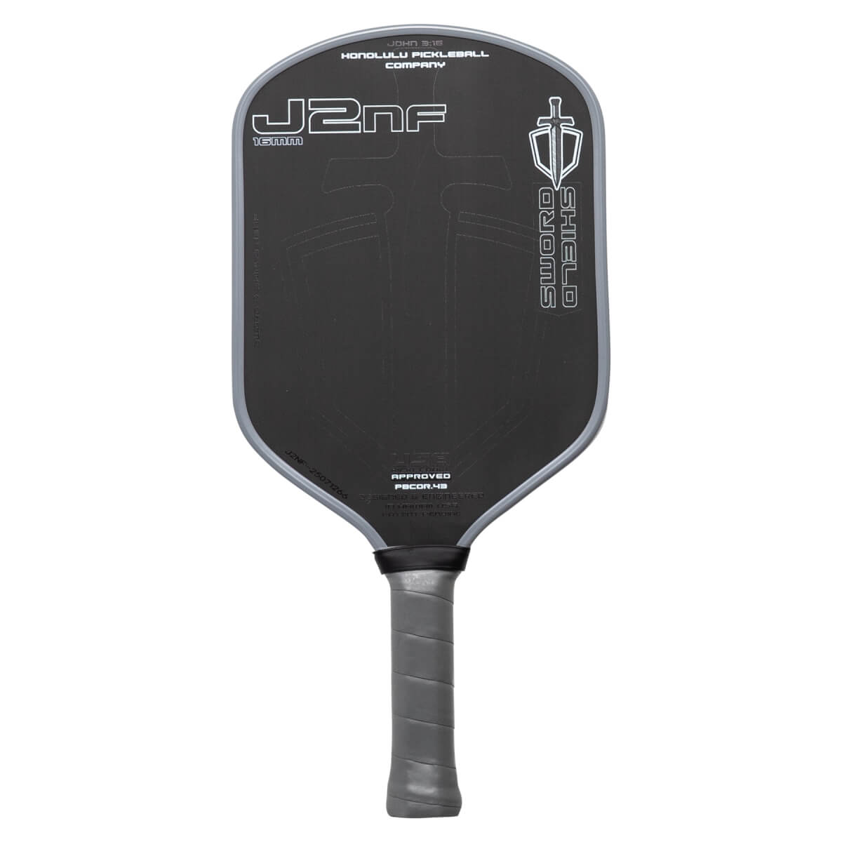 Honolulu J2NF Carbon Fiber/Fiberglass Pickleball Paddle: Image #460447