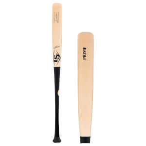 Side view of a Louisville Slugger baseball bat with "PRIME" visible on the barrel and "LS" logo on the handle.
