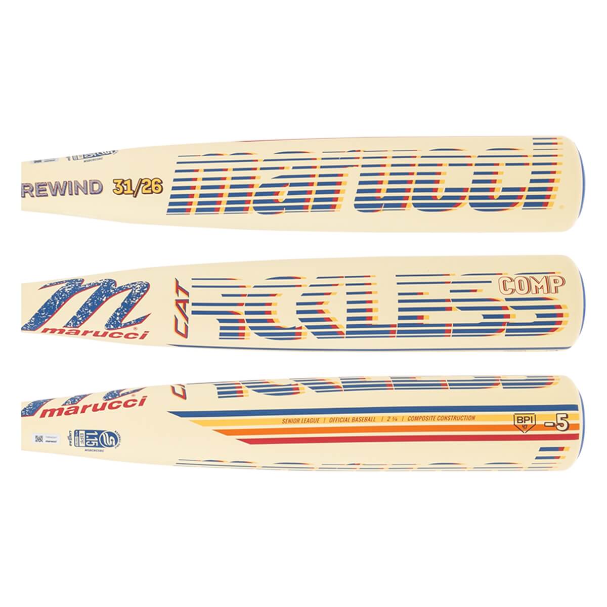 Marucci CATX Rckless Rewind Cream Composite -5 USSSA Baseball Bat: MSBCRC5RC: Image #465709