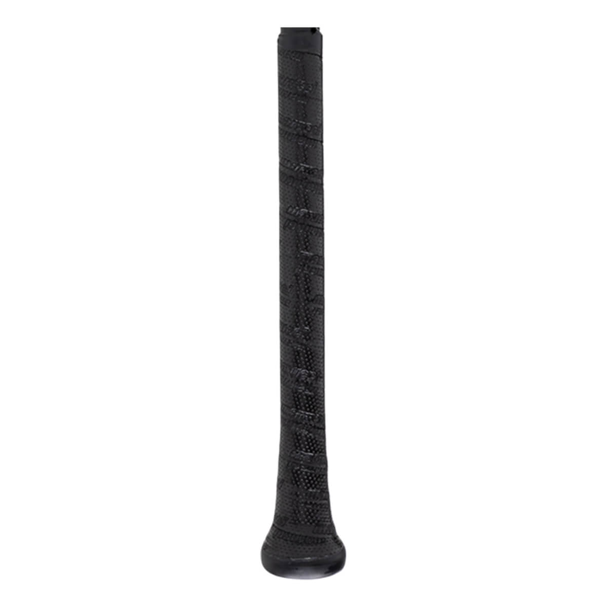 Close-up of the black textured grip on a baseball bat, showing the "Viper" logo.