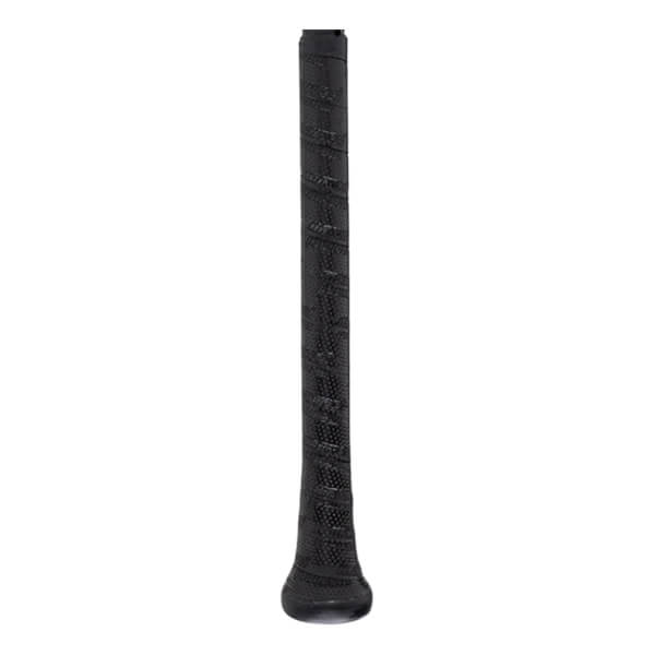 Close-up of the black textured grip on a baseball bat, showing the "Viper" logo.