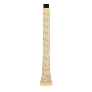 Side view of a baseball bat grip with repeating "Marucci" text and a textured pattern.